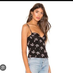 REVOLVE Black Floral Camisole